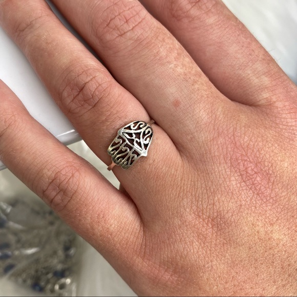 Sterling Silver Hamsa Ring - Picture 3 of 4